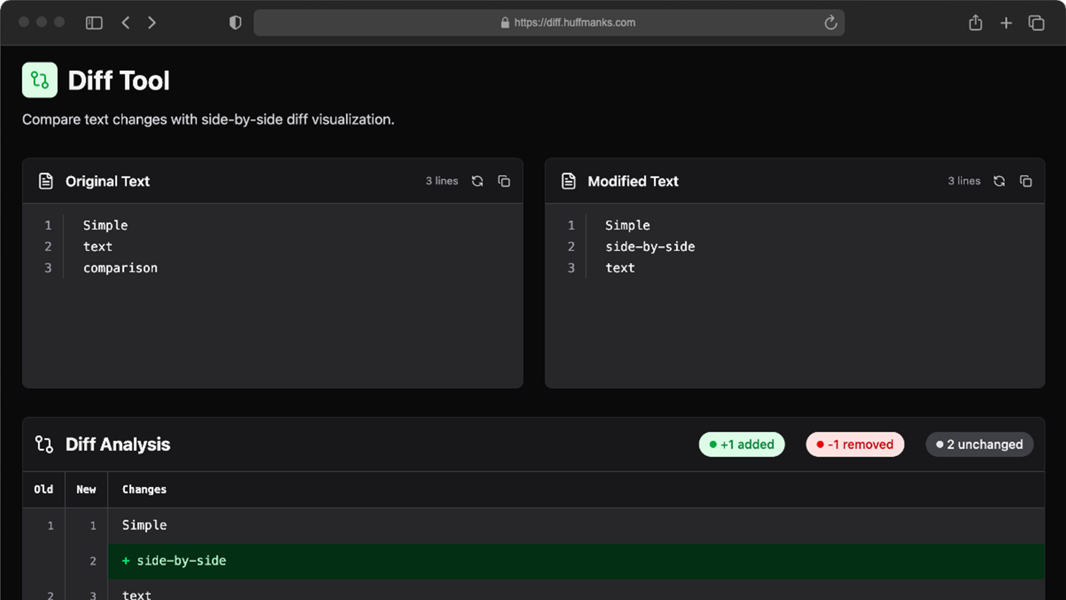 Diff Tool